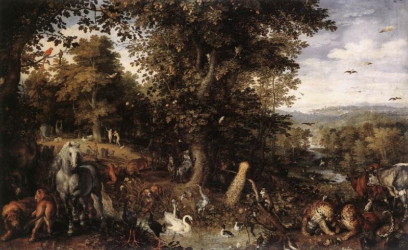BRUEGHEL, Jan the Elder Garden of Eden fdgd Germany oil painting art